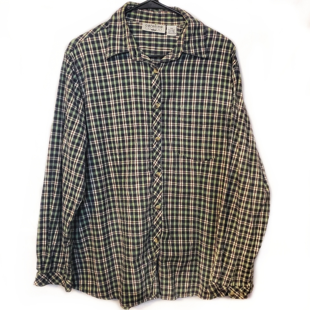 Carolina Colours Plus Tartan Plaid Long Sleeve 16W